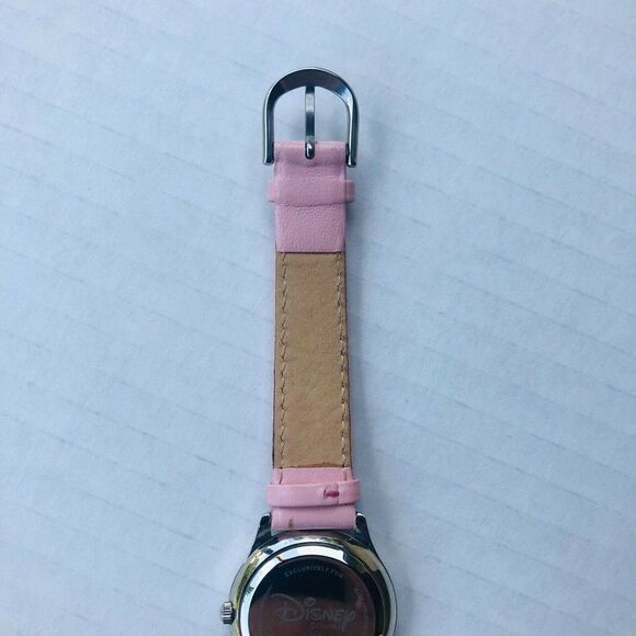 Disney Minnie Mouse Watch Pink Genuine Leather Analog Wrist Watch Japan Movt. - Picture 11 of 12